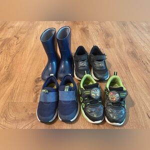 Kids Blue and Black Shoes Set